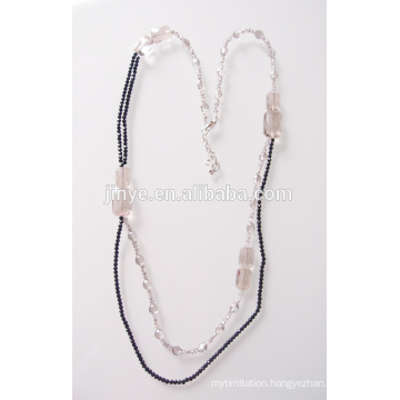 Fashion Long Bling Crystal Beaded Necklace for Sweater